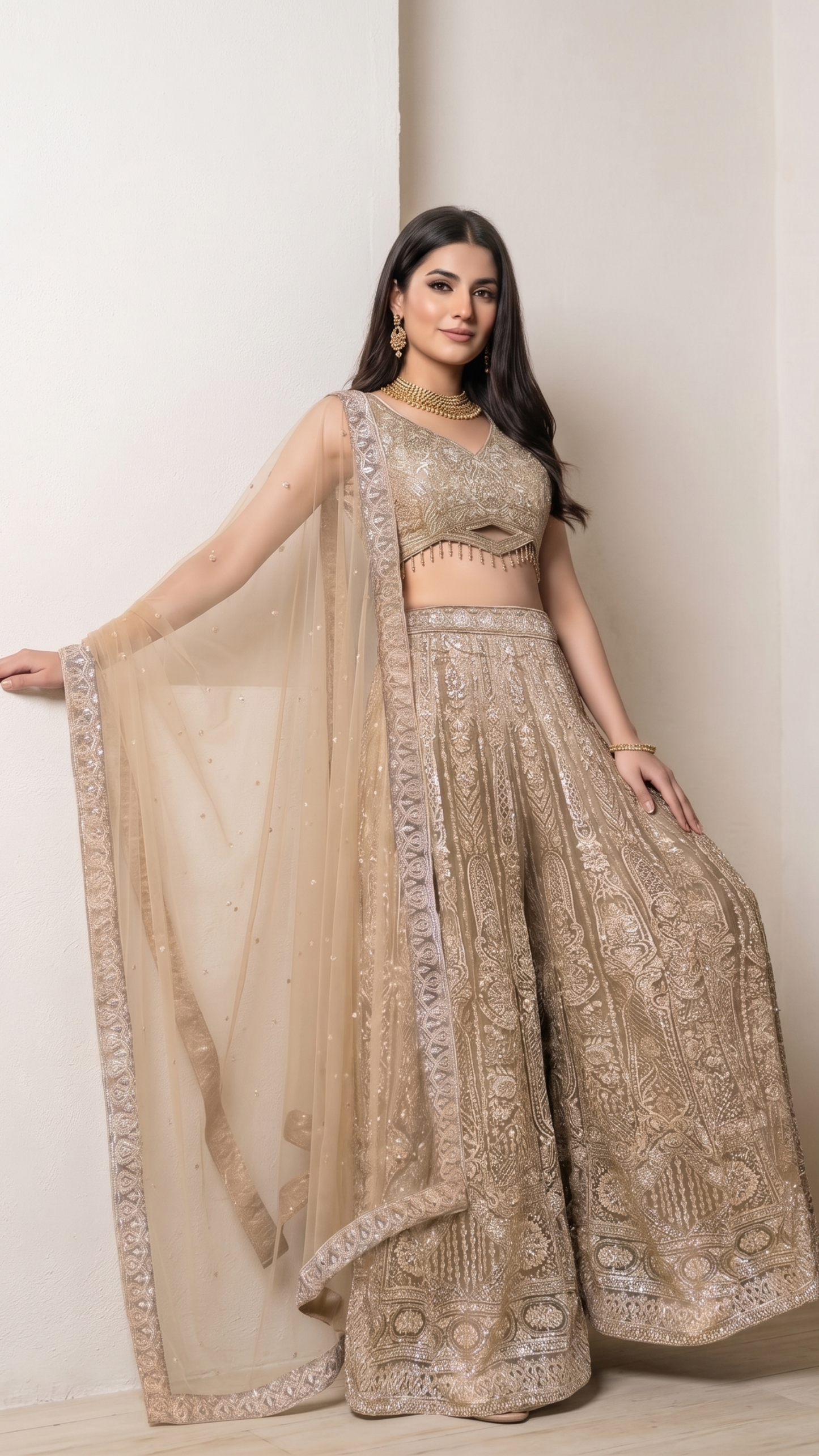 Designer Choli Palazzo Set