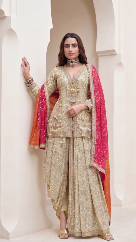 Azba Dhoti Co-ord Set